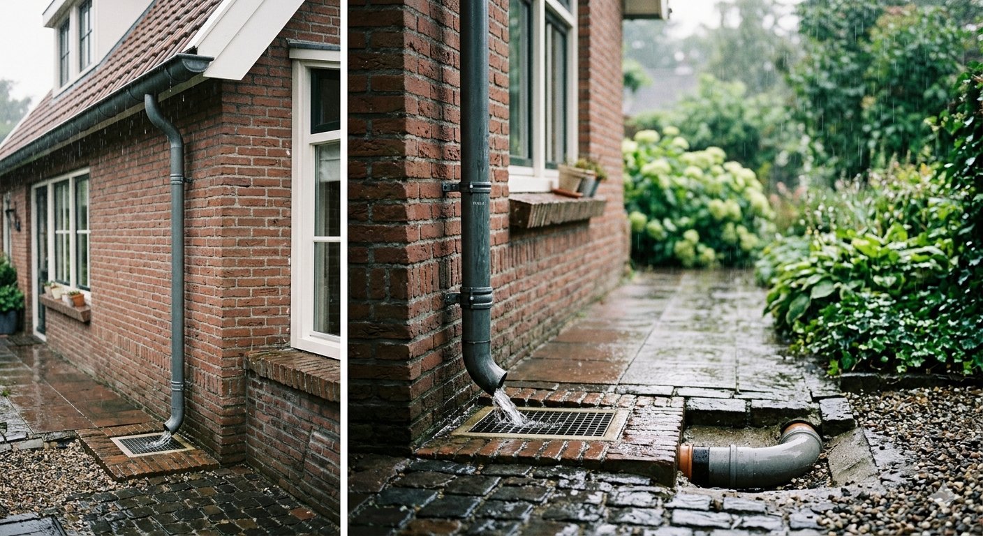 Regenwaterafvoer ontstopping